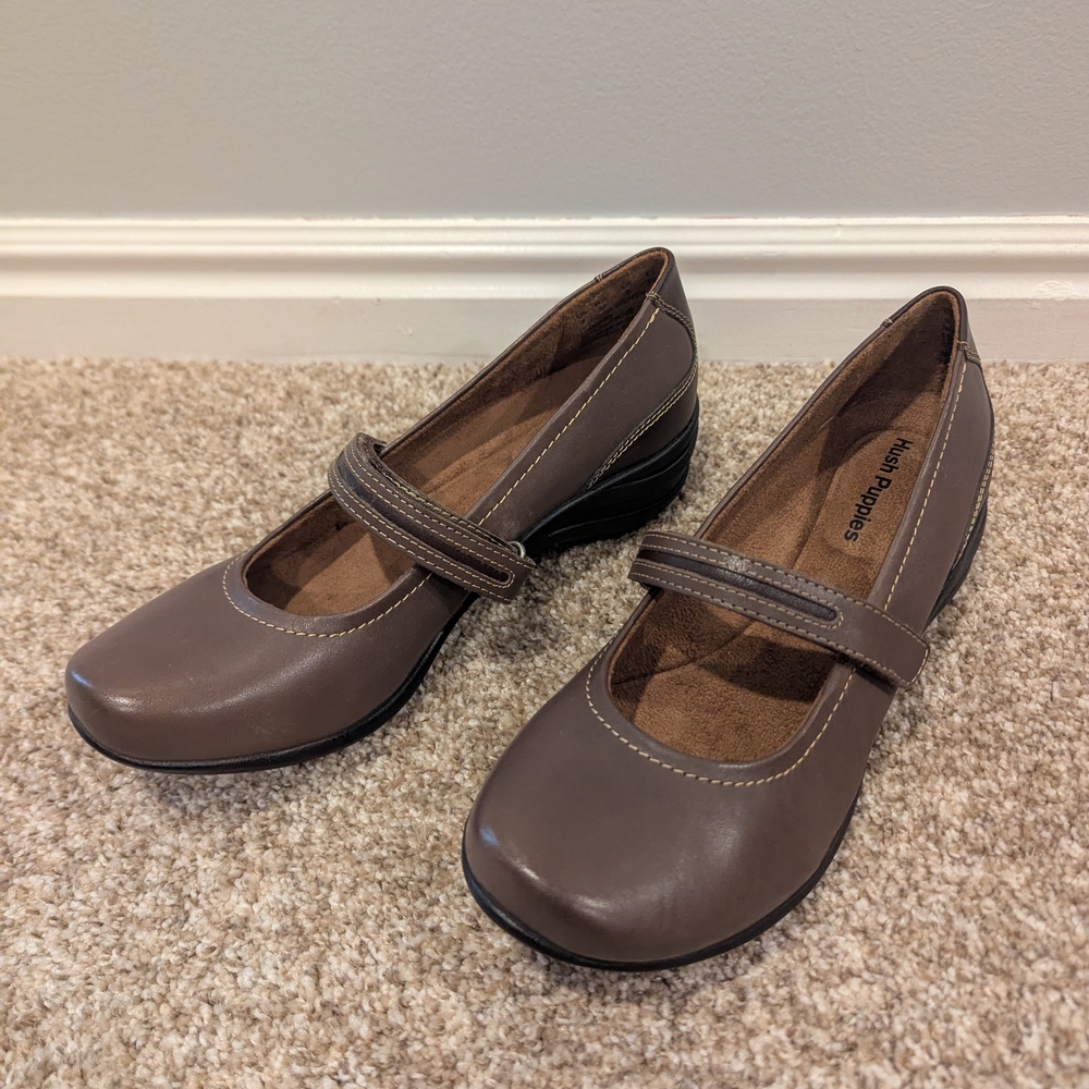 Hush Puppies Women's Brown Mary Jane Shoes